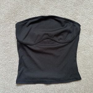 SHEIN Black Bustier Tube Top